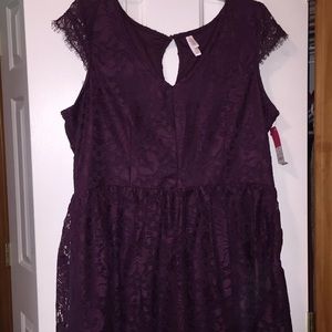 Xhilaration Burgundy Lace Dress